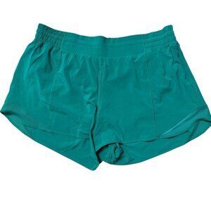 Lululemon Hotty Hot High-Rise Lined Shorts 4" Kelly Green Size 14